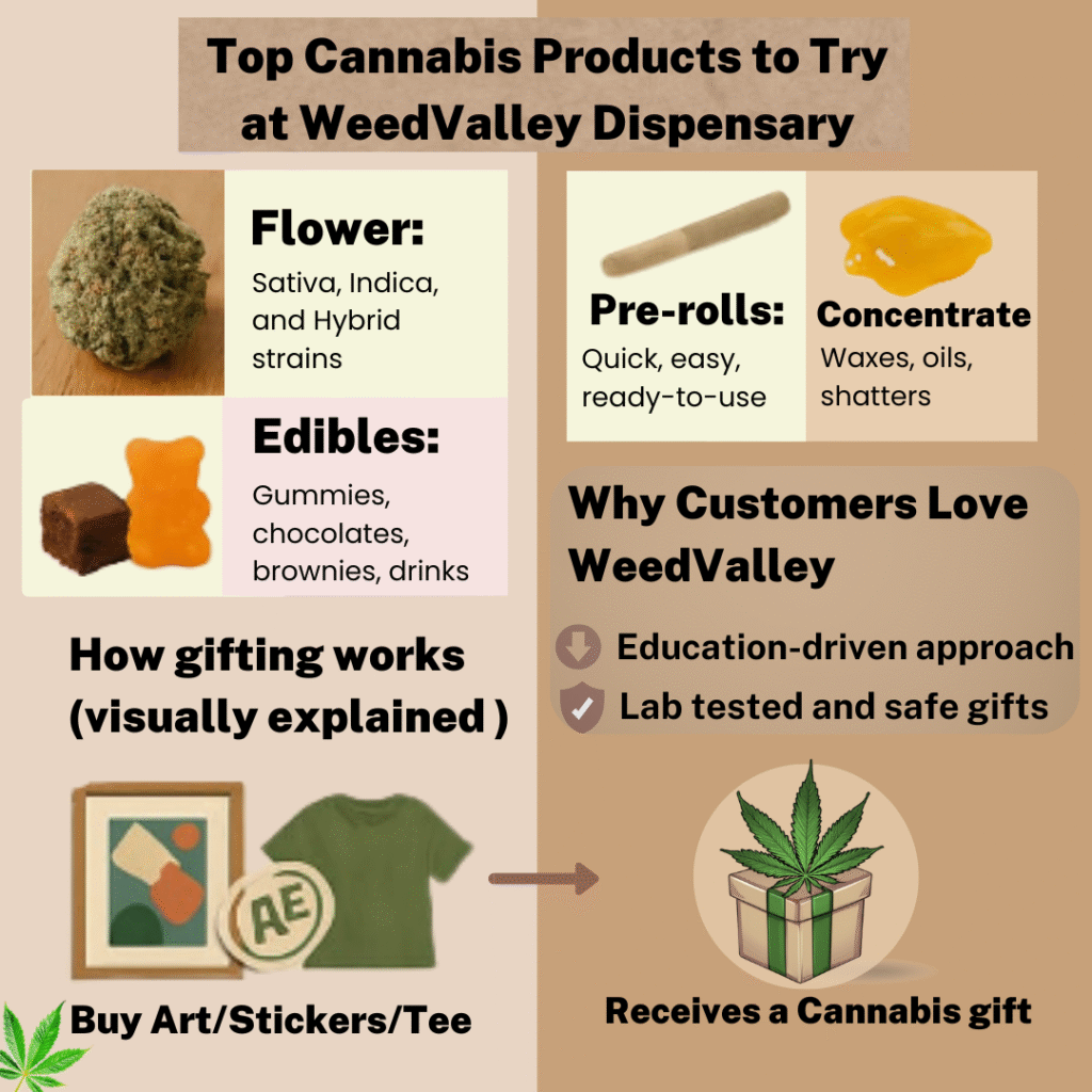 Premium cannabis products in weed Valley