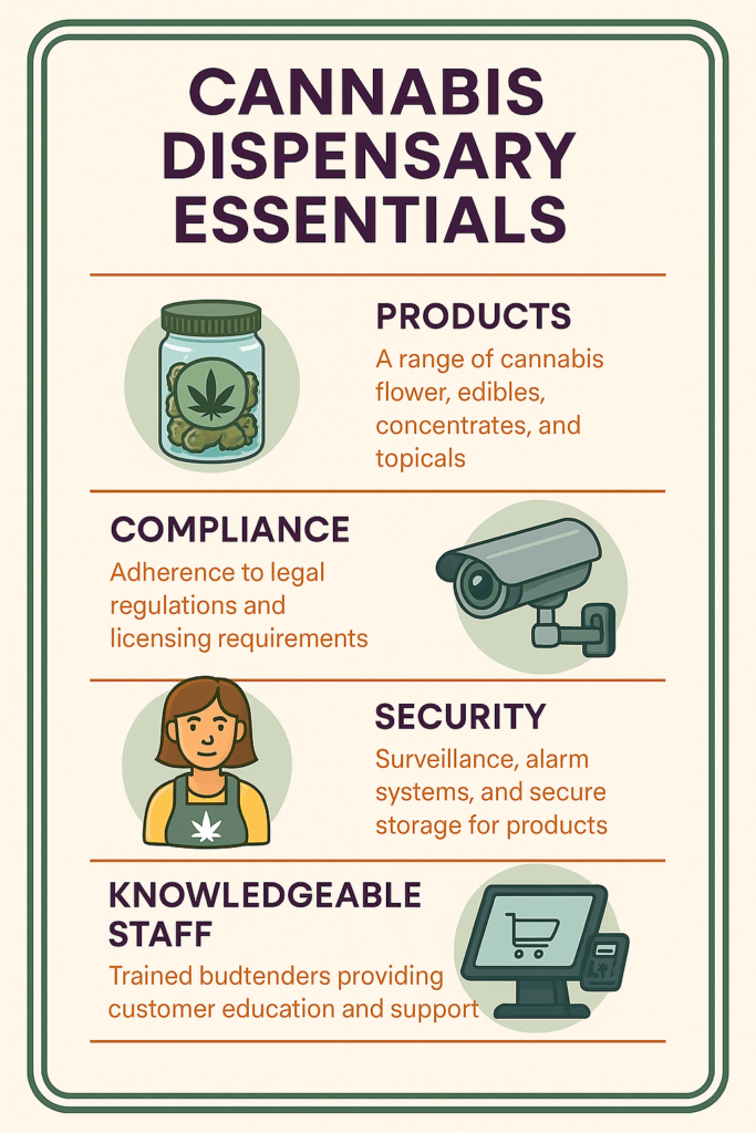 essentials for weed dispensary