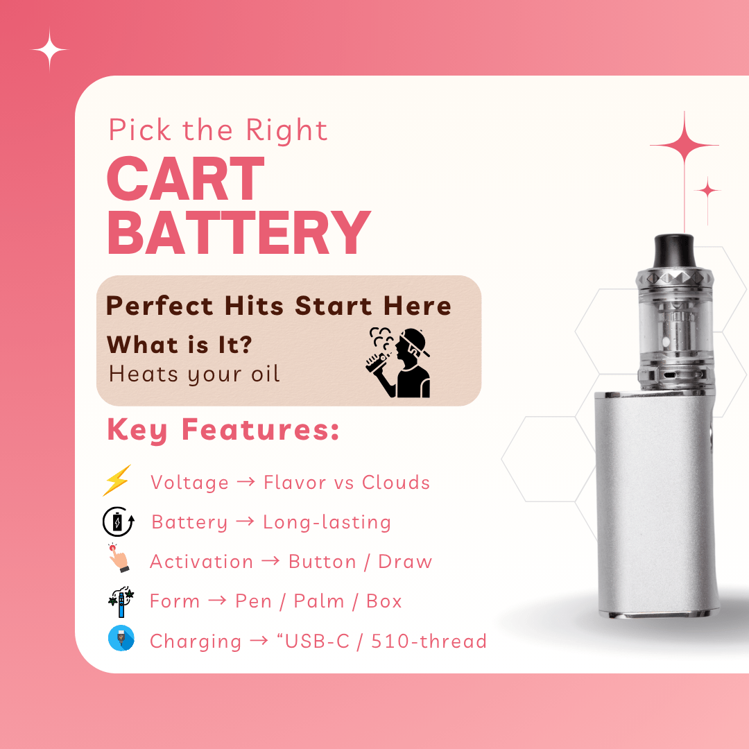 Guide to choosing the right cart battery for cannabis vape cartridges